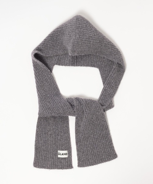 ALAND（エーランド）の「【UNISEX】ALAND／メランジフードマフラー（マフラー・レディース・グレー/ブラック/アイボリー・FREE）」の15枚目の写真
