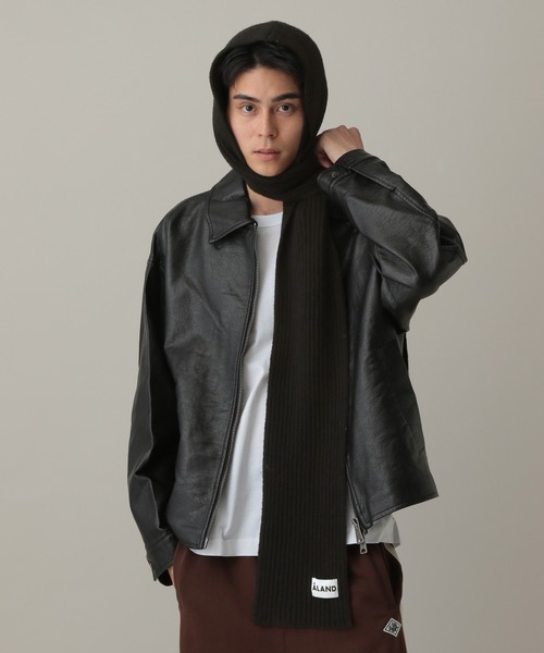 ALAND（エーランド）の「【UNISEX】ALAND／メランジフードマフラー（マフラー・レディース・グレー/ブラック/アイボリー・FREE）」の19枚目の写真