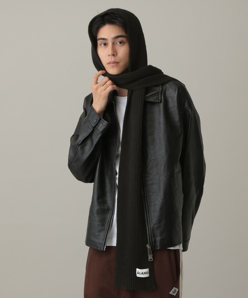 ALAND（エーランド）の「【UNISEX】ALAND／メランジフードマフラー（マフラー・レディース・グレー/ブラック/アイボリー・FREE）」の22枚目の写真