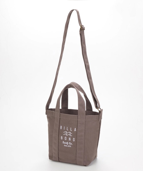 BILLABONG(ビラボン)の「BILLABONG レディース SHOULDER MINI TOTE B ショルダーバッグ 【2025年秋冬モデル】 @autumn /ビラボンロゴ刺繍2WAYミニトートバック(ショルダーバッグ・レディース・ブラウン/ブラック・FREE)」の2枚目の写真