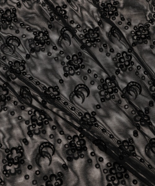 MARINE SERRE(マリーン・セル)の「MOONOGRAM MESH FLOCK LS HIGHNECK TOP(その他トップス・レディース・ブラック/パープル・XS/S/M)」の7枚目の写真