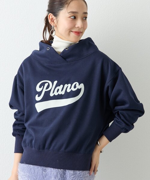 un dix cors（アンディコール）の「《大人カジュアルに》裏毛ロゴデザインネックプルオーバー（スウェット・レディース・グレー/ネイビー/バーガンディー/ホワイト系その他・FREE）」の4枚目の写真