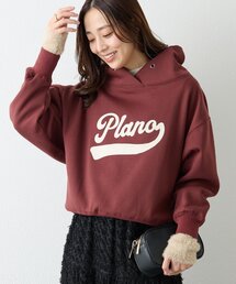 un dix cors | 《大人カジュアルに》裏毛ロゴデザインネックプルオーバー(スウェット)