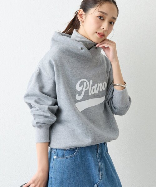 un dix cors（アンディコール）の「《大人カジュアルに》裏毛ロゴデザインネックプルオーバー（スウェット・レディース・グレー/ネイビー/バーガンディー/ホワイト系その他・FREE）」の3枚目の写真