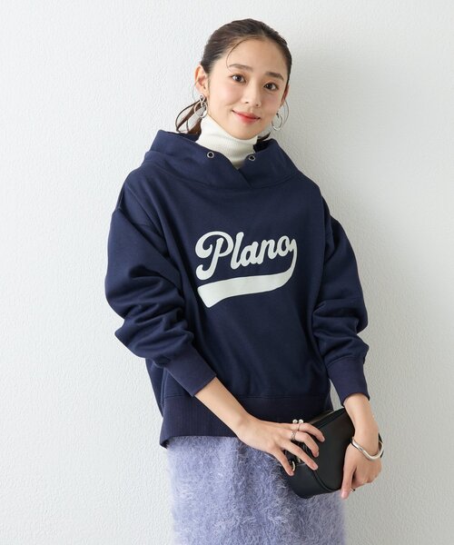 un dix cors（アンディコール）の「《大人カジュアルに》裏毛ロゴデザインネックプルオーバー（スウェット・レディース・グレー/ネイビー/バーガンディー/ホワイト系その他・FREE）」の9枚目の写真