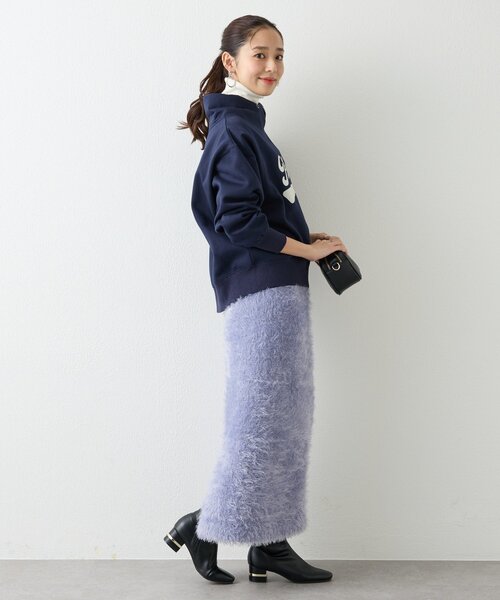 un dix cors（アンディコール）の「《大人カジュアルに》裏毛ロゴデザインネックプルオーバー（スウェット・レディース・グレー/ネイビー/バーガンディー/ホワイト系その他・FREE）」の11枚目の写真