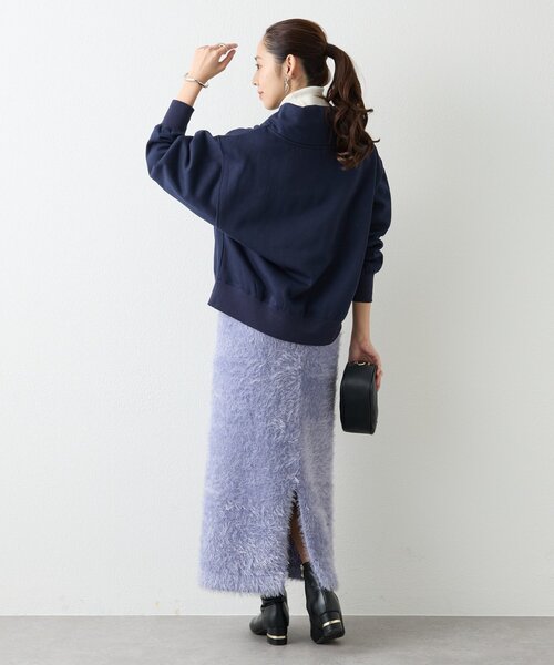 un dix cors（アンディコール）の「《大人カジュアルに》裏毛ロゴデザインネックプルオーバー（スウェット・レディース・グレー/ネイビー/バーガンディー/ホワイト系その他・FREE）」の12枚目の写真