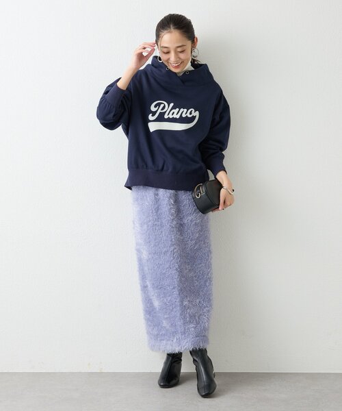 un dix cors（アンディコール）の「《大人カジュアルに》裏毛ロゴデザインネックプルオーバー（スウェット・レディース・グレー/ネイビー/バーガンディー/ホワイト系その他・FREE）」の13枚目の写真