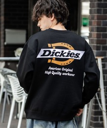 Dickies 裏起毛バックプリント刺繍クルーネック長袖スウェットトレーナー