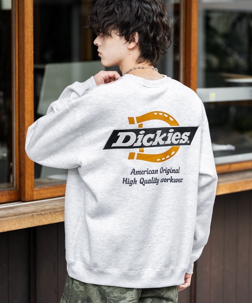 Dickies（ディッキーズ）の「Dickies 裏起毛バックプリント刺繍クルーネック長袖スウェットトレーナー（スウェット・メンズ・ブラウン/ネイビー/オートミール/ブラック系/ブラウン系/ブラック/ネイビー系/グレー系・M/LL/L）」の5枚目の写真