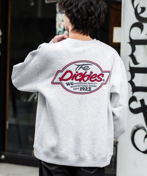 Dickies（ディッキーズ）の「Dickies 裏起毛バックプリント刺繍クルーネック長袖スウェットトレーナー（スウェット・メンズ・ブラウン/ネイビー/オートミール/ブラック系/ブラウン系/ブラック/ネイビー系/グレー系・M/LL/L）」の7枚目の写真
