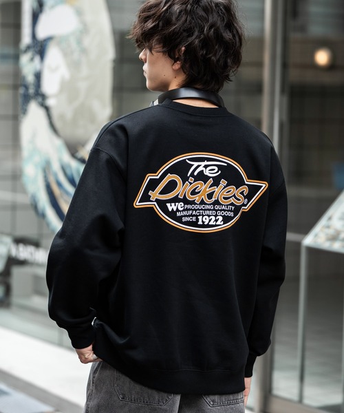 Dickies（ディッキーズ）の「Dickies 裏起毛バックプリント刺繍クルーネック長袖スウェットトレーナー（スウェット・メンズ・ブラウン/ネイビー/オートミール/ブラック系/ブラウン系/ブラック/ネイビー系/グレー系・M/LL/L）」の9枚目の写真