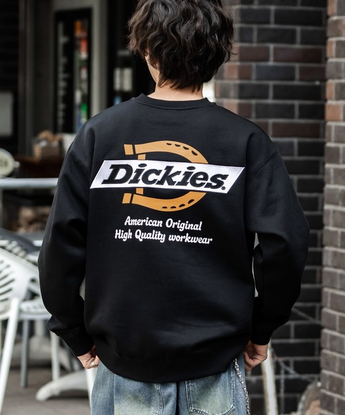 Dickies（ディッキーズ）の「Dickies 裏起毛バックプリント刺繍クルーネック長袖スウェットトレーナー（スウェット・メンズ・ブラウン/ネイビー/オートミール/ブラック系/ブラウン系/ブラック/ネイビー系/グレー系・M/LL/L）」の13枚目の写真