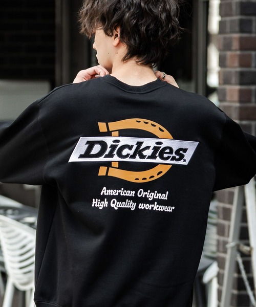 Dickies（ディッキーズ）の「Dickies 裏起毛バックプリント刺繍クルーネック長袖スウェットトレーナー（スウェット・メンズ・ブラウン/ネイビー/オートミール/ブラック系/ブラウン系/ブラック/ネイビー系/グレー系・M/LL/L）」の14枚目の写真