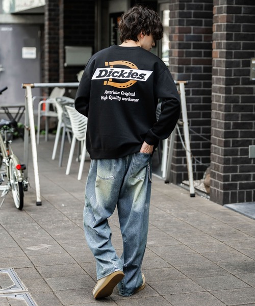 Dickies（ディッキーズ）の「Dickies 裏起毛バックプリント刺繍クルーネック長袖スウェットトレーナー（スウェット・メンズ・ブラウン/ネイビー/オートミール/ブラック系/ブラウン系/ブラック/ネイビー系/グレー系・M/LL/L）」の16枚目の写真