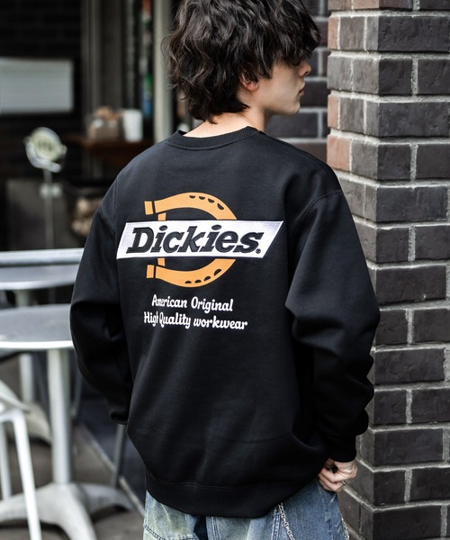 Dickies（ディッキーズ）の「Dickies 裏起毛バックプリント刺繍クルーネック長袖スウェットトレーナー（スウェット・メンズ・ブラウン/ネイビー/オートミール/ブラック系/ブラウン系/ブラック/ネイビー系/グレー系・M/LL/L）」の19枚目の写真