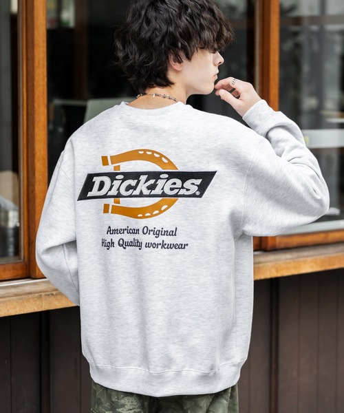 Dickies（ディッキーズ）の「Dickies 裏起毛バックプリント刺繍クルーネック長袖スウェットトレーナー（スウェット・メンズ・ブラウン/ネイビー/オートミール/ブラック系/ブラウン系/ブラック/ネイビー系/グレー系・M/LL/L）」の21枚目の写真