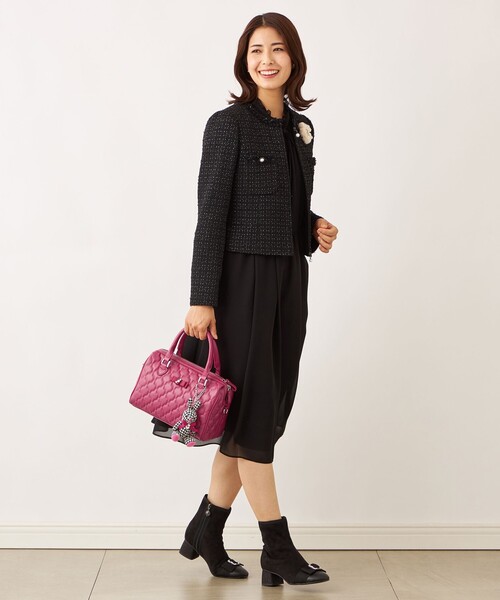 TO BE CHIC(トゥー ビー シック)の「キルトボストンバッグ(ボストンバッグ・レディース・ピンク/ブラック・FREE)」の18枚目の写真