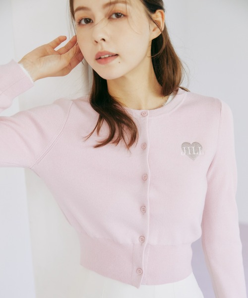 ◇ ハート刺繍カラーカーディガン（ニット/セーター）｜JILL by JILL