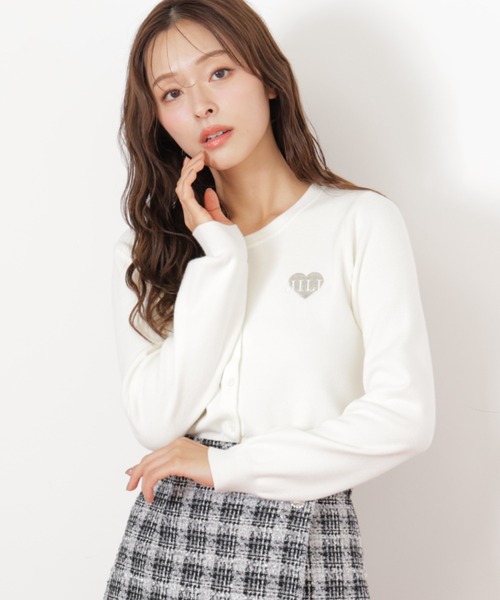 セール】◇ ハート刺繍カラーカーディガン（ニット/セーター）｜JILL