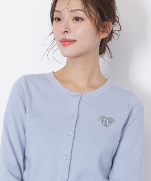 ハート刺繍カラーカーデ ◇ ハート刺繍カラーカーディガン（ニット/セーター）｜JILL by JILL