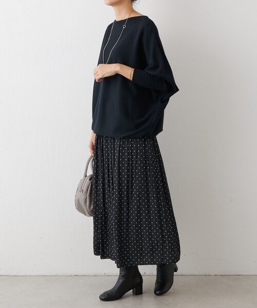 BEARDSLEY（ビアズリー）の「ウールドルマンニット（ニット/セーター・レディース・グレー/ブラック・FREE）」の6枚目の写真