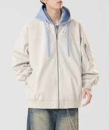 aimoha（アイモハ）の「撥水加工フード付きMA-1ジャケット/Water-repellent hooded MA-1 jacket（MA-1）」