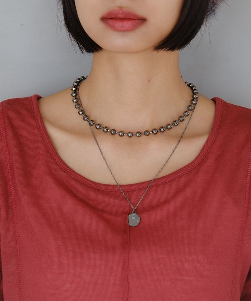 PAGEBOY（ページボーイ）の「２連コインネックレス（ネックレス・レディース・シルバー/ブラック・FREE）」の8枚目の写真