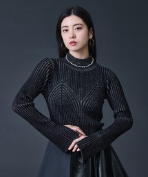 Ellno de Mavie（エルノデメヴィ）の「ビスチェデザインラメリブニット（ニット/セーター）」