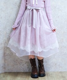 axes femme POETIQUE | レース×チュールイレヘムスカート(スカート)