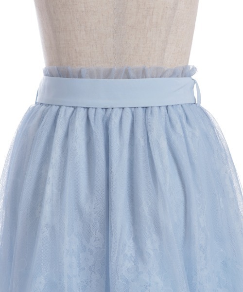 axes femme POETIQUE（アクシーズファムポエティック）の「レース×チュールイレヘムスカート（スカート・レディース・サックスブルー/ピンク/ホワイト・MEDIUM）」の19枚目の写真