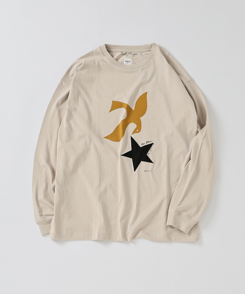 EDIFICE(エディフィス)の「Mic Itaya(ミック・イタヤ) 別注 アート プリント ロング Tシャツ(Tシャツ/カットソー・メンズ・ホワイト/カーキ/ブラック/ベージュ・LARGE/MEDIUM)」の3枚目の写真