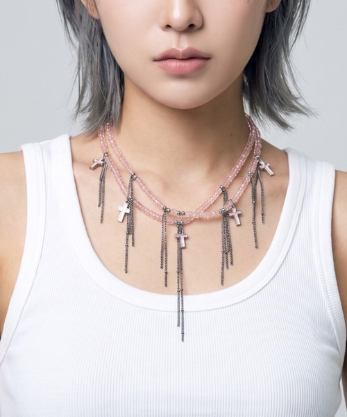 jewelrycorner ネックレス ビーズレイヤード】クロスネックレス（ネックレス）｜Y2K SYNAPSE