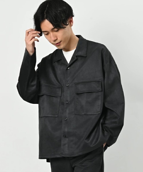 ARCHIVER（アーカイバ）の「【RES】ｽｴｰﾄﾞﾀﾞﾝﾎﾞｰﾙBIGｵｰﾌﾟﾝｶﾗｰJK（シャツ/ブラウス・メンズ・ブルー/ブラック系/グレー/ブラウン・LARGE/MEDIUM）」の2枚目の写真