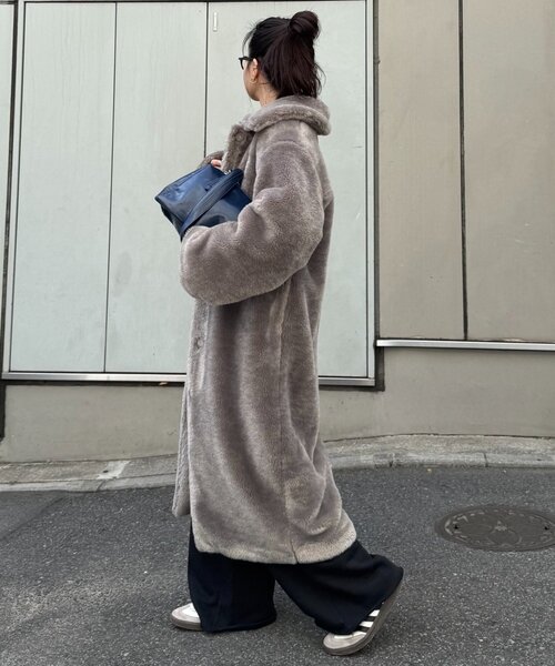 WILLOW（ウィロー）の「【willow】ベアボアロングコート（その他アウター・レディース・ブラウン/グレー・ONE SIZE）」の5枚目の写真