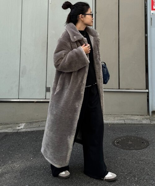 WILLOW（ウィロー）の「【willow】ベアボアロングコート（その他アウター・レディース・ブラウン/グレー・ONE SIZE）」の7枚目の写真