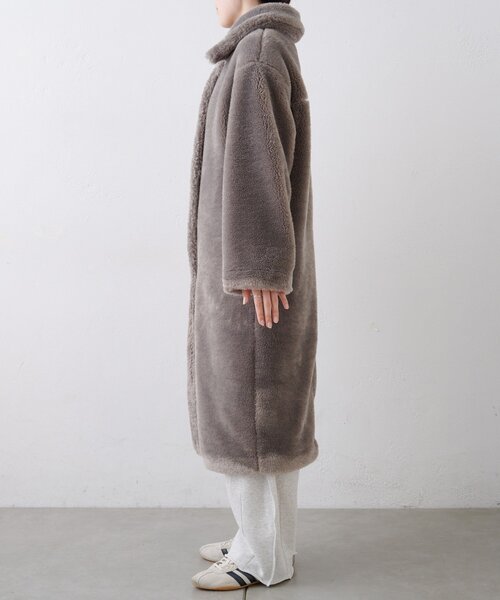 WILLOW（ウィロー）の「【willow】ベアボアロングコート（その他アウター・レディース・ブラウン/グレー・ONE SIZE）」の9枚目の写真