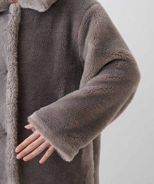 WILLOW（ウィロー）の「【willow】ベアボアロングコート（その他アウター・レディース・ブラウン/グレー・ONE SIZE）」の11枚目の写真