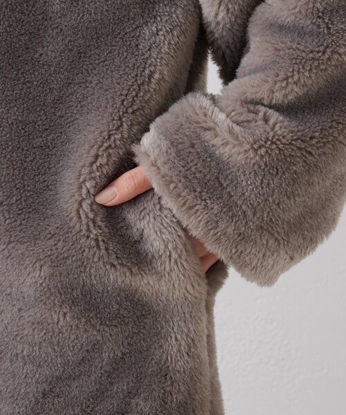 WILLOW（ウィロー）の「【willow】ベアボアロングコート（その他アウター・レディース・ブラウン/グレー・ONE SIZE）」の12枚目の写真