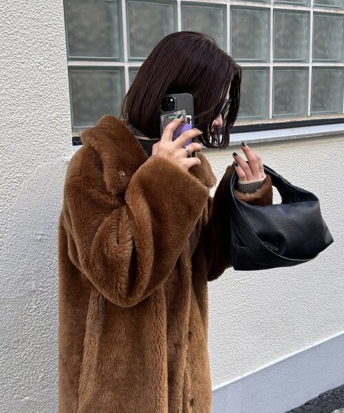 セール】【willow】ベアボアロングコート（その他アウター）｜WILLOW