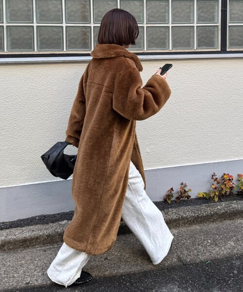 WILLOW（ウィロー）の「【willow】ベアボアロングコート（その他アウター・レディース・ブラウン/グレー・ONE SIZE）」の19枚目の写真