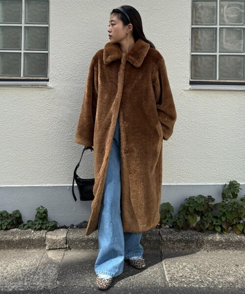 WILLOW（ウィロー）の「【willow】ベアボアロングコート（その他アウター・レディース・ブラウン/グレー・ONE SIZE）」の20枚目の写真