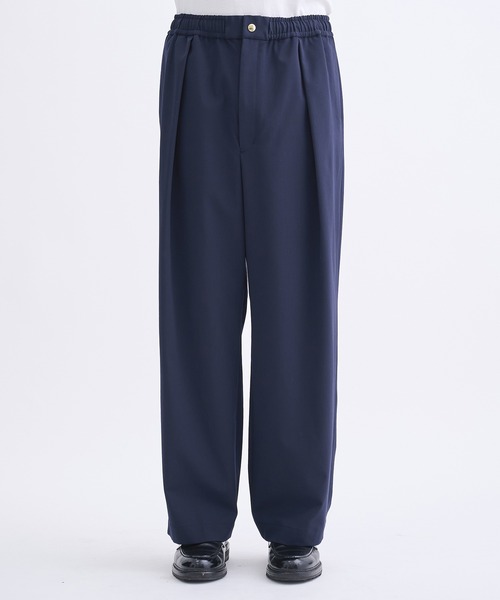 CULLNI（クルニ）の「【CULLNI】別注 Wool Wide Pants/別注 ウールワイドパンツ（スラックス・メンズ・ブラック/ベージュ/ネイビー/カーキ・1/2）」の17枚目の写真