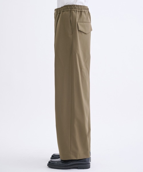 CULLNI（クルニ）の「【CULLNI】別注 Wool Wide Pants/別注 ウールワイドパンツ（スラックス・メンズ・ブラック/ベージュ/ネイビー/カーキ・1/2）」の12枚目の写真