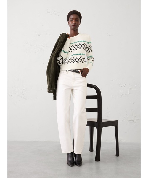 BANANA REPUBLIC FACTORY STORE(バナナリパブリック ファクトリーストア)の「BANANA REPUBLIC FACTORY STORE フェアアイル ノルディック プルオーバー セーター(ニット/セーター・レディース・ホワイト/チャコールグレー・S/XS/L/M)」の5枚目の写真