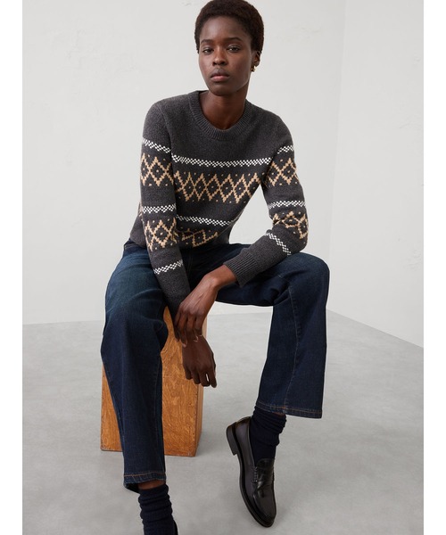 BANANA REPUBLIC FACTORY STORE(バナナリパブリック ファクトリーストア)の「BANANA REPUBLIC FACTORY STORE フェアアイル ノルディック プルオーバー セーター(ニット/セーター・レディース・ホワイト/チャコールグレー・S/XS/L/M)」の10枚目の写真
