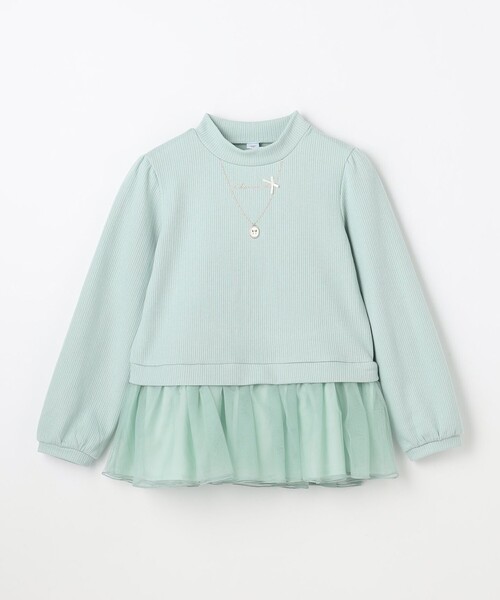 ANY(エニィ)の「裏起毛 ネックレス トレーナー(スウェット・キッズ・ネイビー系/ライトグリーン系/ホワイト系・140/160/150)」の21枚目の写真