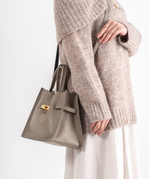 VIOLAd'ORO(ヴィオラドーロ)の「【VIOLAd'ORO/ヴィオラドーロ】イタリアンWフェイスレザー ハンドバッグ TRERO Mサイズ(ショルダーバッグ・レディース・ブラック/ベージュ系その他/ブラウン/グレー系その他・FREE)」の16枚目の写真