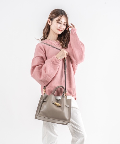 VIOLAd'ORO(ヴィオラドーロ)の「【VIOLAd'ORO/ヴィオラドーロ】イタリアンWフェイスレザー ハンドバッグ TRERO Mサイズ(ショルダーバッグ・レディース・ブラック/ベージュ系その他/ブラウン/グレー系その他・FREE)」の7枚目の写真