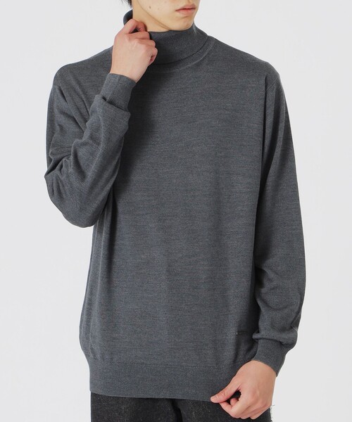 LOVELESS（ラブレス）の「ハイゲージウォッシャブルタートル（ニット/セーター・メンズ・グレー系その他2/オフホワイト/ブラウン系その他5/ブラック・M/S/L）」の6枚目の写真